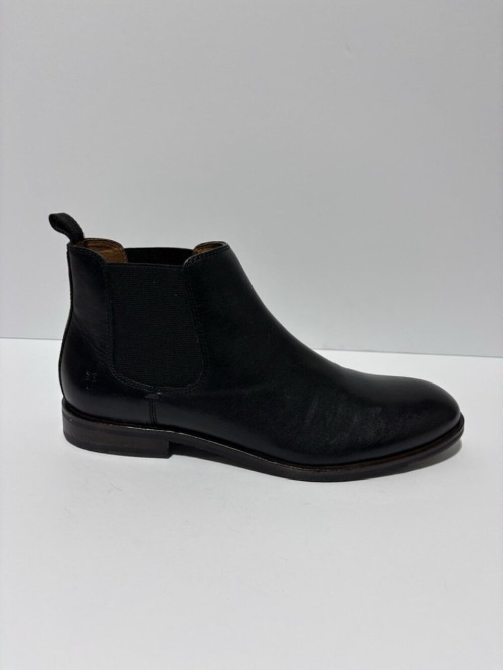 Frye Men’s Sam Black Leather Chelsea Boots, Size 10.5 M